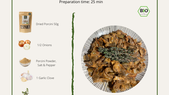 Organic Dried Porcini AA | Bio Steinpilze Getrocknet | The Bio Foods | Healthy Foods | Vegan Dish