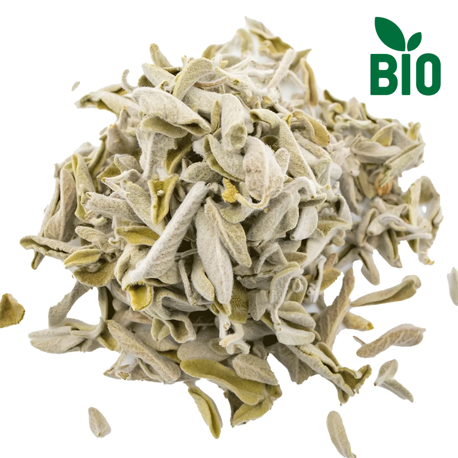 Dried leaves of organic sage - high-quality tea available at The Bio Foods.