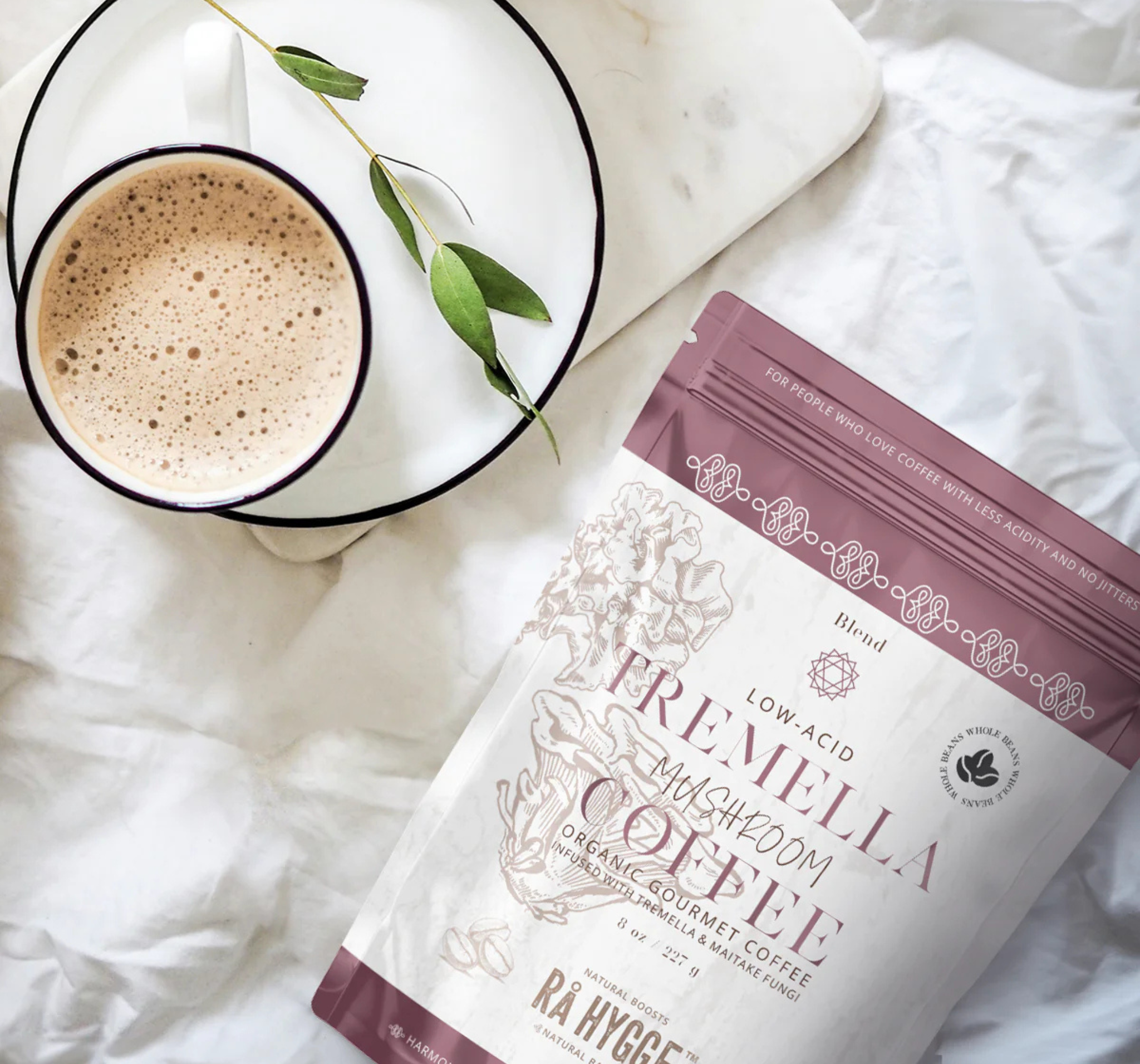 Organic Tremella mushroom coffee – natural wellness in every cup.